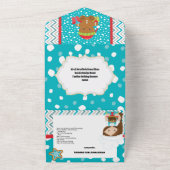 ジンジャーブレッドCookie雪のクリスマスケーキレシピ オールインワン招待状 (外側)