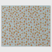 ジンジャーブレッドCookie雪片とキャンディカン ラッピングペーパー (フラット)