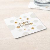 ジンジャーブレッドCookie スクエアペーパーコースター (アングル)