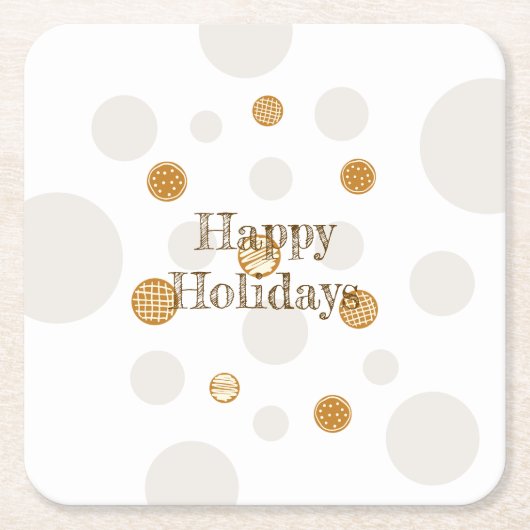 ジンジャーブレッドCookie スクエアペーパーコースター (正面)