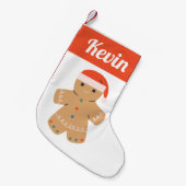 ジンジャーブレッドCookie スモールクリスマスストッキング (正面 (吊り時))