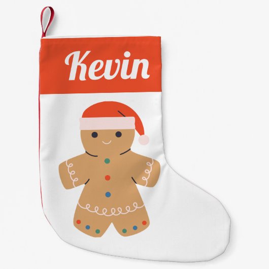 ジンジャーブレッドCookie スモールクリスマスストッキング (正面)