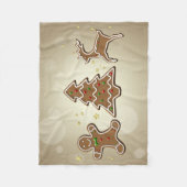 ジンジャーブレッドCookie フリースブランケット (正面)
