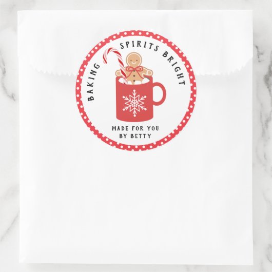 ジンジャーブレッドCookie |ベーキングスピリッツ ラウンドシール (バッグ)