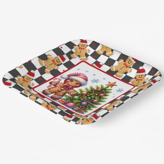 ジンジャーブレッドCookie ペーパープレート (傾斜あり)