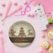 ジンジャーブレッドCookie ペーパープレート (パーティー)