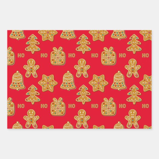 ジンジャーブレッドCookie ラッピングペーパーシート (正面)