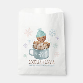 ジンジャーブレッドCookie & Cocoa Winter Boyベビーシャワー フェイバーバッグ