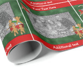 ジンジャーブレッドCookies Candy Capeあなたの写真の休日 ラッピングペーパー (ロールコーナー)