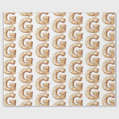 ジンジャーブレッドGクリスマス ラッピングペーパー (フラット)