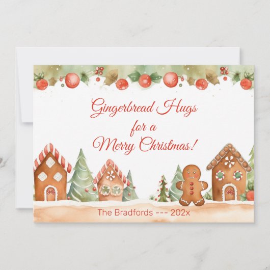 ジンジャーブレッドHugsクリスマスカード シーズンカード (正面)