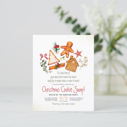 ジンジャーブレッドPlaidクリスマスクッキースワップ予算 (スタンド正面)
