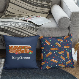 ジンジャーブレッドRVクラスCキャンパークリスマス クッション