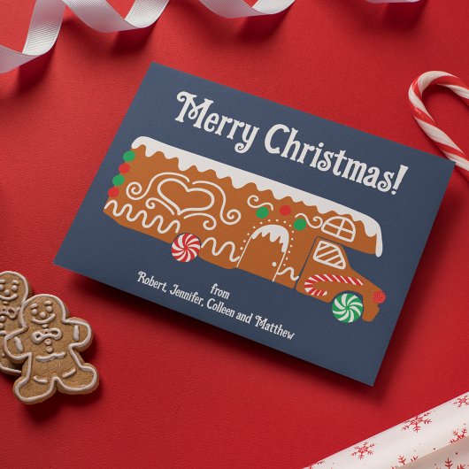 ジンジャーブレッドRVクラスCキャンパークリスマス シーズンカード