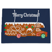 ジンジャーブレッドRVクラスCキャンパークリスマス ラージペーパーバッグ (正面)