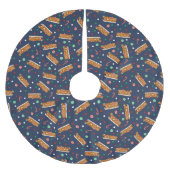 ジンジャーブレッドRVsクラスCキャンパークリスマス ブラッシュドポリエステルツリースカート (正面)