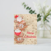ジンジャーブレッドSanta Cookiesメリークリスマス ポストカード (スタンド正面)