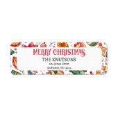 ジンジャーブレッパーソナライズされたドクリスマス差出人住所 ラベル (正面)