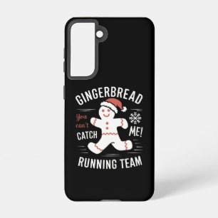 ジンジャーブレッランニングドのチームのクリスマスユーモア SAMSUNG GALAXY S21ケース