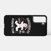 ジンジャーブレッランニングドのチームのクリスマスユーモア SAMSUNG GALAXYケース (裏面横)