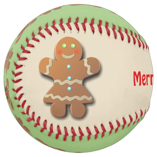 ジンジャーブレッ祝ドクッキーズクリスマス ソフトボール (正面左)