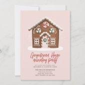 ジンジャーブレッ飾ドのクリスマスパーティの招待状 招待状 (正面)