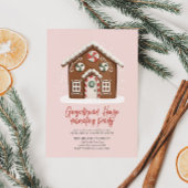 ジンジャーブレッ飾ドのクリスマスパーティの招待状 招待状