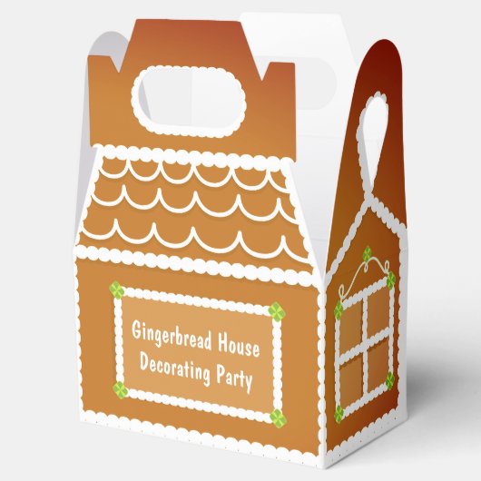 ジンジャーブレッ飾ドハウスのパーティークリスマス フェイバーボックス (オープン)