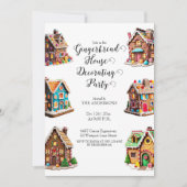 ジンジャーブレッ飾ドハウスのパーティークリスマス 招待状 (正面)