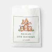 ジンジャーブレッ飾ドハウスの誕生日パーティー フェイバーバッグ (正面)