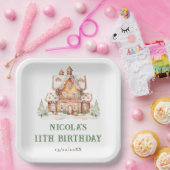 ジンジャーブレッ飾ドハウスの誕生日パーティー ペーパープレート (パーティー)