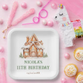 ジンジャーブレッ飾ドハウスの誕生日パーティー ペーパープレート (パーティー)