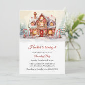 ジンジャーブレッ飾ドハウスの誕生日パーティー 招待状 (スタンド正面)