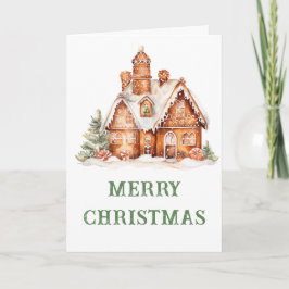ジンジャーブレッ飾ドハウスクリスマスパーティー シーズンカード