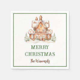 ジンジャーブレッ飾ドハウスクリスマスパーティー スタンダードカクテルナプキン