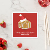 ジンジャーブレッ飾ドハウスクリスマスパーティー スタンダードカクテルナプキン (インサイチュ)
