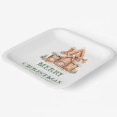 ジンジャーブレッ飾ドハウスクリスマスパーティー ペーパープレート (傾斜あり)