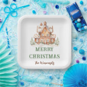 ジンジャーブレッ飾ドハウスクリスマスパーティー ペーパープレート (パーティー)