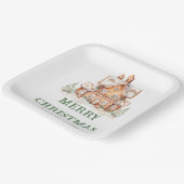 ジンジャーブレッ飾ドハウスクリスマスパーティー ペーパープレート (傾斜あり)