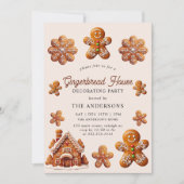 ジンジャーブレッ飾ドハウスクリスマスパーティー 招待状 (正面)