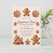 ジンジャーブレッ飾ドハウスクリスマスパーティー 招待状 (スタンド正面)