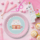 ジンジャーブレッ飾ドハウスパーティー ペーパープレート (パーティー)