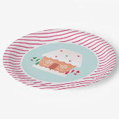 ジンジャーブレッ飾ドハウスパーティー ペーパープレート (アングル)