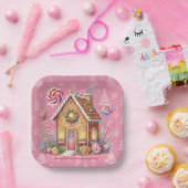 ジンジャーブレッ飾ドハウス大会 ペーパープレート (パーティー)