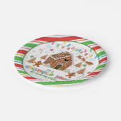 ジンジャーブレ飾ッドハウスパーティープレート- WH ペーパープレート (アングル)