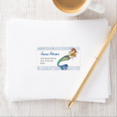 ジンジャーヘアの美しいレインボーマーメイド ラベル (インサイチュ)