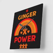 ジンジャーヘアプライド スクエア壁時計 (傾斜)