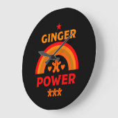 ジンジャーヘアプライド ラージ壁時計 (傾斜)