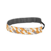 ジンジャーホワイト黒猫の対角パターン アスレチックヘッドバンド (右)