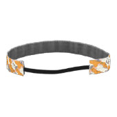 ジンジャーホワイト黒猫の対角パターン アスレチックヘッドバンド (裏面)